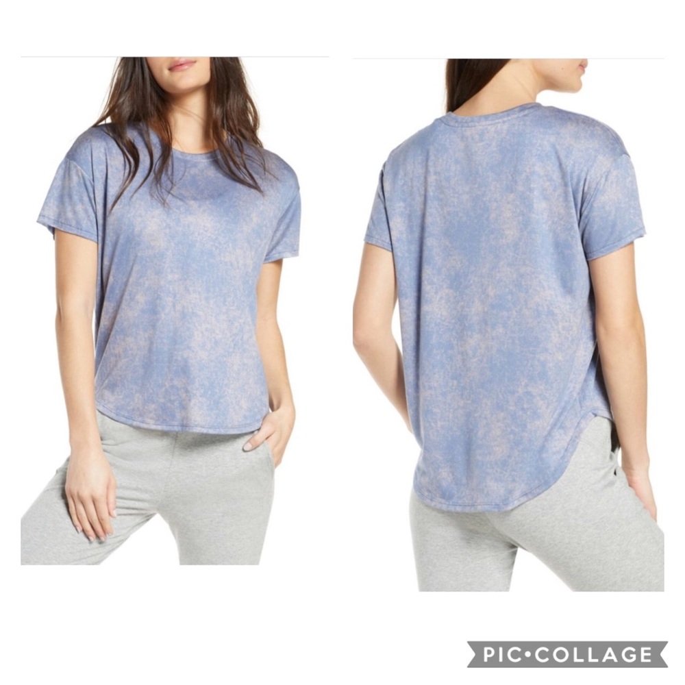 Zella Acid Wash Athletic Tee shirt NWOT